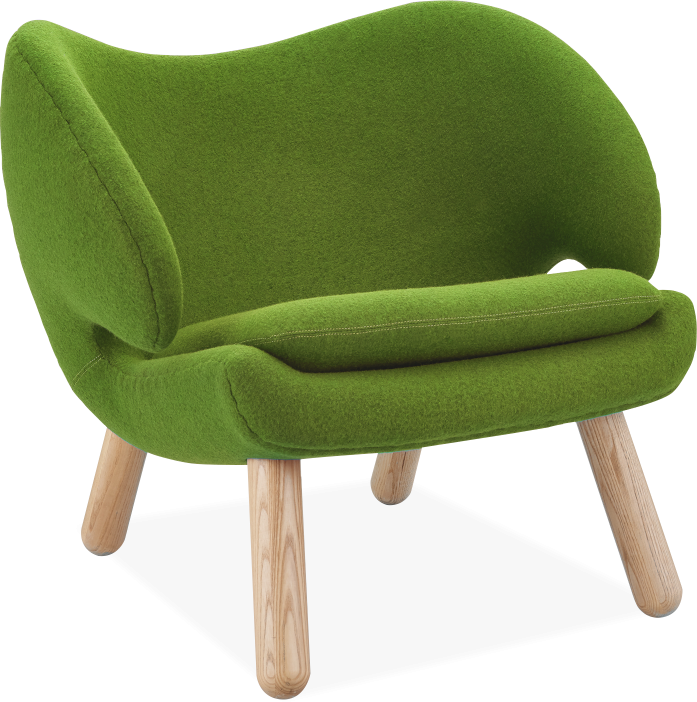 Зелёное мягкое кресло